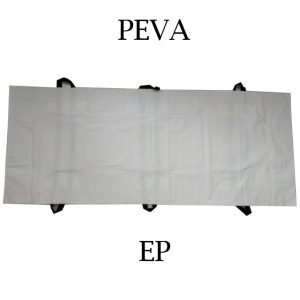 European style PEVA eco-friendly biodegradable adult body bag with 6 external handles and U-shaped zipper