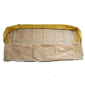 Yellow waterproof oxford fabric with PE waterproof membrane, double-layer waterproof, external 4 handles, U-shaped zipper adult body bag